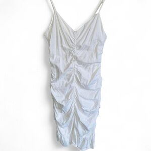 Zara White Linen Strappy Dress